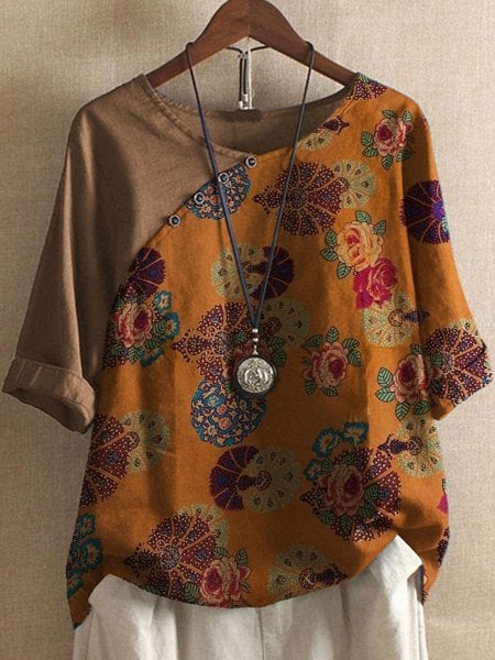 Monique™ | Kurzärmeliges Hemd mit floralem Muster
