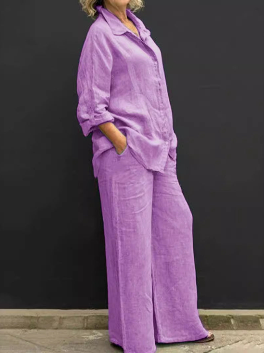 Ania™ | Anzug aus Baumwolle und Leinen für Frauen