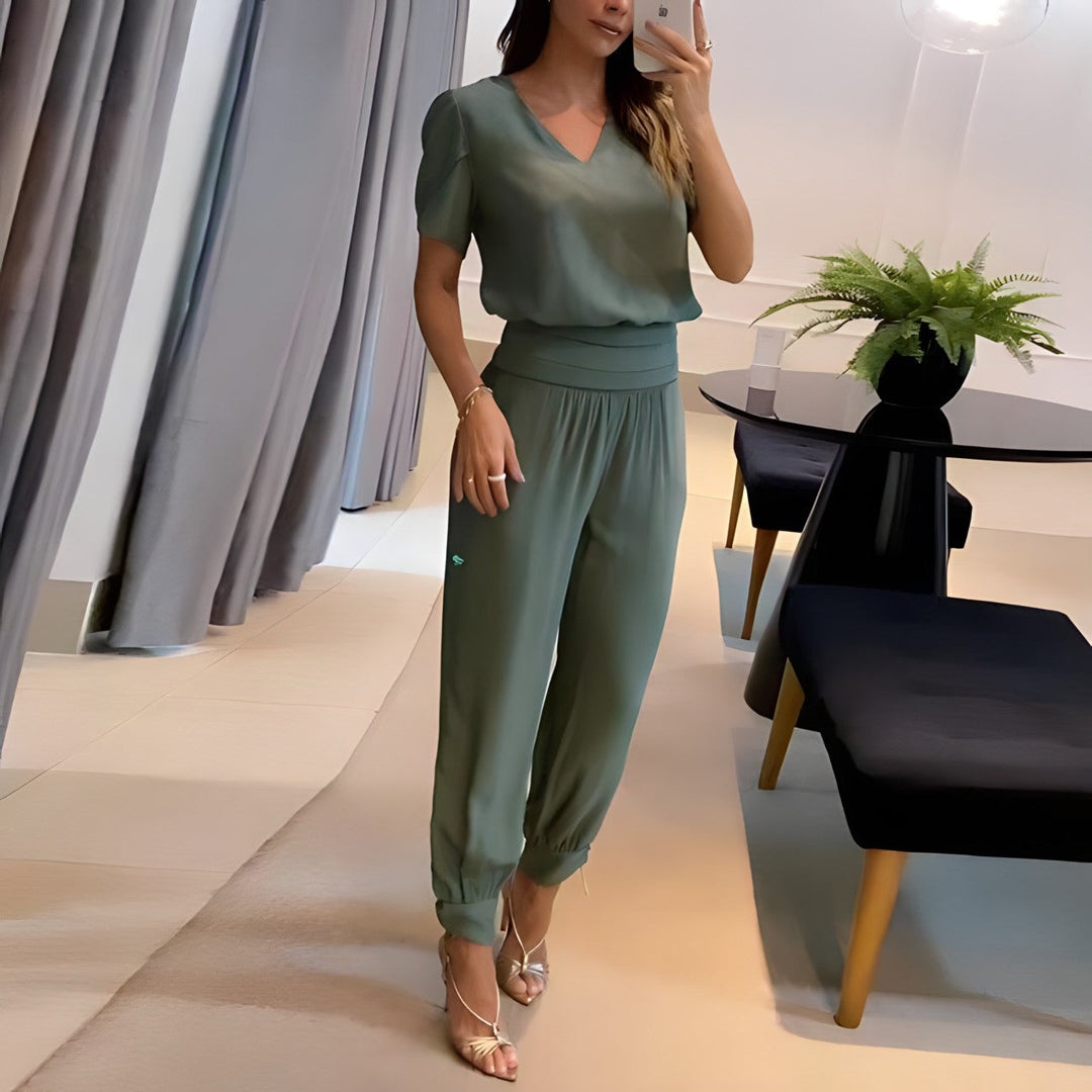 Mila™ – Trendiges Blusen- und Hosen-Outfit